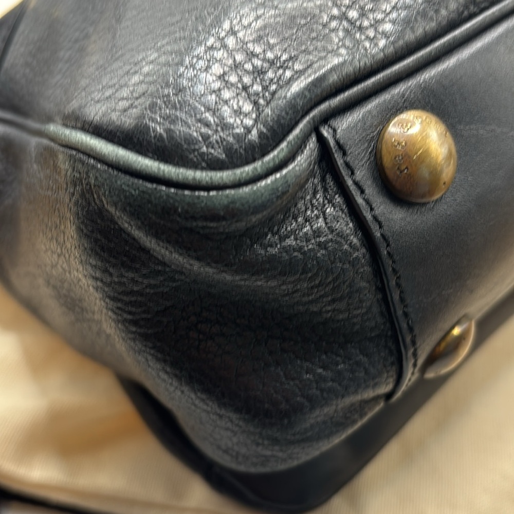 Rag & Bone black medium pilot satchel handbag w/dust bag top handle leather boho - Picture 12 of 15